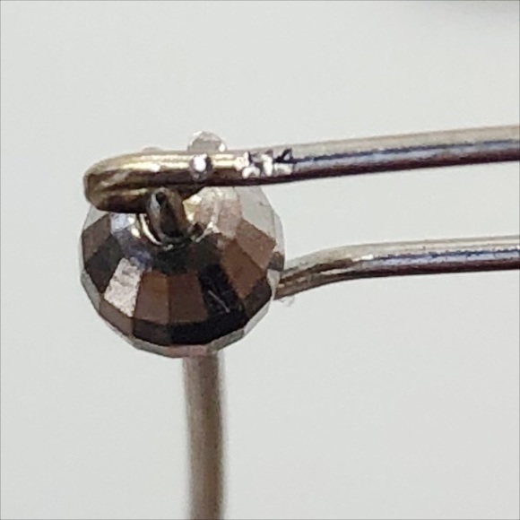 14k white gold disco ball earring and necklace set - Picture 6 of 7